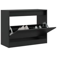 VidaXL Schoenenkast 80x34x63 cm bewerkt hout zwart