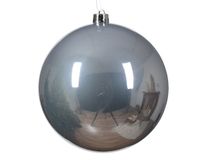 Kerstbal kunststof d14 cm mist blauw kerst - Decoris