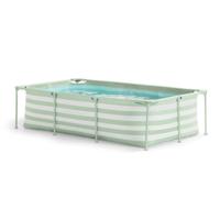 Swim Essentials luxe groen gestreept zwembad, 260cm