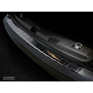 Zwart RVS Bumper beschermer passend voor Volkswagen Caddy 2004-2015 & FL 2015- 'Ribs' AV245219