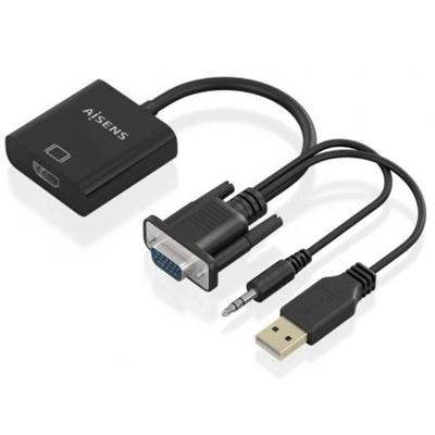 USB-kabel Aisens A115-0872 Zwart 20 cm USB-kabel Aisens A115-0872 Zwart 20 cm