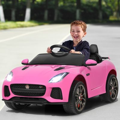 Elektrische Kinderauto met Verhalen & Muziek & Claxon & Koplampen 12V Kindervoertuig met 2.4G Afstandsbediening Roze