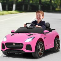 Elektrische Kinderauto met Verhalen & Muziek & Claxon & Koplampen 12V Kindervoertuig met 2.4G Afstandsbediening Roze - thumbnail