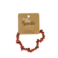 Steengoed Splitarmband jaspis rood 1 Stuks