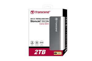 Transcend StoreJet 25C3 externe harde schijf 2 TB 5400 RPM 2.5" Micro-USB B 3.2 Gen 1 (3.1 Gen 1) Grijs