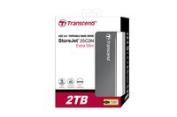 Transcend StoreJet 25C3 externe harde schijf 2000 GB Grijs - thumbnail