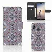 Huawei P20 Lite Bookcase Flower Tiles - thumbnail