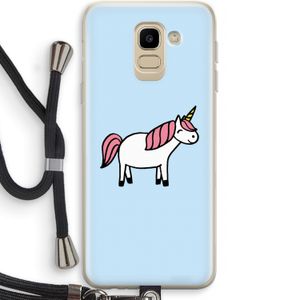 Eenhoorn: Samsung Galaxy J6 (2018) Transparant Hoesje met koord