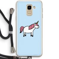 Eenhoorn: Samsung Galaxy J6 (2018) Transparant Hoesje met koord