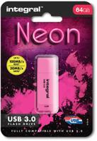 Integral Neon USB 3.0 stick, 64 GB, roze