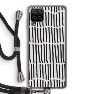 Moroccan stripes: Samsung Galaxy A12 Transparant Hoesje met koord