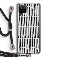 Moroccan stripes: Samsung Galaxy A12 Transparant Hoesje met koord