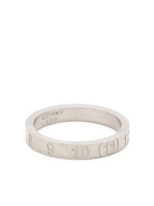 Maison Margiela bague en argent brossé à logo gravé