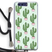Cactus Lover: Honor 9 Transparant Hoesje met koord