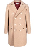 Brunello Cucinelli manteau en laine mélangée à boutonnière croisée - Tons neutres
