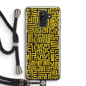 Majorelle Blue Print: Samsung Galaxy J8 (2018) Transparant Hoesje met koord