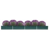VidaXL Plantenbak verhoogd 600x80x45 cm gegalvaniseerd staal groen