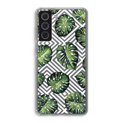 Geometrische jungle: Samsung Galaxy S21 FE Transparant Hoesje