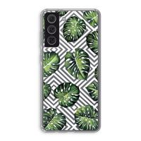 Geometrische jungle: Samsung Galaxy S21 FE Transparant Hoesje