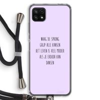 Sprong: Samsung Galaxy A22 5G Transparant Hoesje met koord