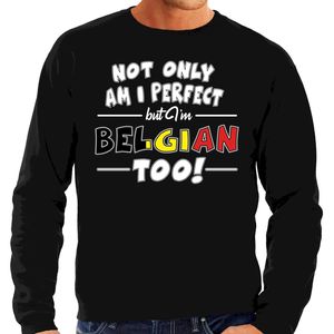 Not only perfect but Belgian / Belgisch too fun cadeau trui zwart voor heren 2XL  -