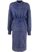 MOSCHINO JEANS robe-pull à patch logo - Bleu