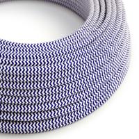 Strijkijzersnoer Blauw (zigzag) - viscose | 10cm | Creative-Cables | Creative-Cables | Creative-Cables | Creative-Cables