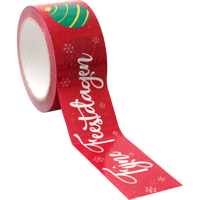 Dozensluittape | Fijne Feestdagen | PVC | 50mm | 66m | 1 stuks