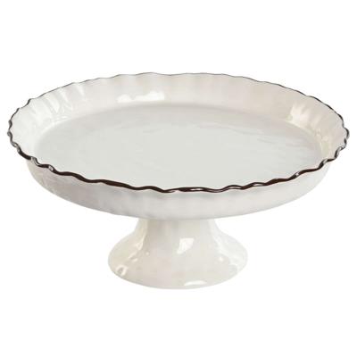 Eetbord Home ESPRIT Wit Bruin Porselein 26 x 26 x 11 cm