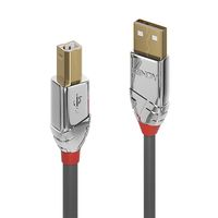 Lindy 36643 3m USB A USB B Mannelijk Vrouwelijk Grijs USB-kabel