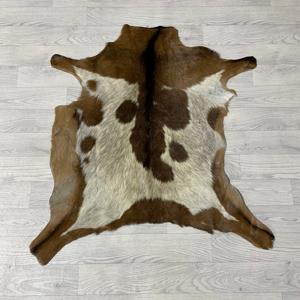 Geitenhuid bruin zwart wit creme 95x90cm