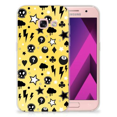 Silicone Back Case Samsung Galaxy A3 2017 Punk Geel Silicone Back Case Samsung Galaxy A3 2017 Punk Geel