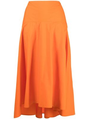 Fabiana Filippi jupe en coton à coupe mi-longue - Orange