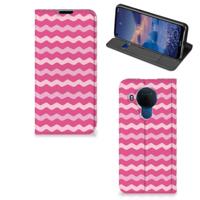 Nokia 5.4 | Hoesje met Magneet | Waves Pink