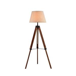 QUVIO Vloerlamp driepoot hout met beige kap - QUV5041L-WOOD