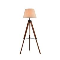 QUVIO Vloerlamp driepoot hout met beige kap - QUV5041L-WOOD - thumbnail