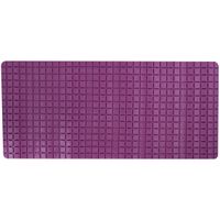 Douche/bad anti-slip mat badkamer - rubber - paars - 76 x 36 cm - rechthoek - thumbnail