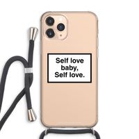 Self love: iPhone 11 Pro Max Transparant Hoesje met koord