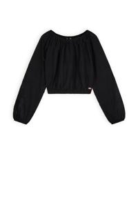 NoBell Zomer blouse meisjes Zwart - embroidery chiffon - Timre