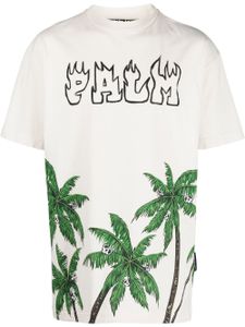 Palm Angels t-shirt en coton à imprimé graphique - Blanc