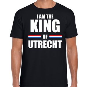 Koningsdag t-shirt I am the King of Utrecht zwart voor heren XL  -