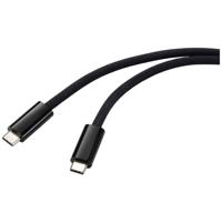 Renkforce RF-6056888 USB-kabel USB 4.0 USB-C stekker, USB-C stekker 2.00 m Zwart Verdraaide paren