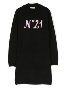 Nº21 Kids robe à logo imprimé - Noir