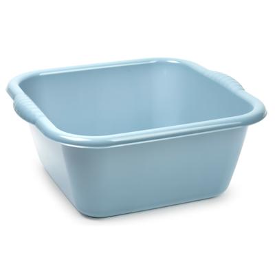 Plasticforte teiltje/afwasbak - vierkant - kunststof - 15 liter - 41 x 39 x 16 cm - Lichtblauw