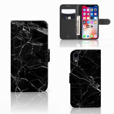 Apple iPhone Xr | Bookcase | Marmer Zwart - Origineel Cadeau Vader