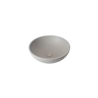 Ideavit Beton waskom - 44x44x14.5cm - rond - met klikwaste - beton grijs 290334-D5