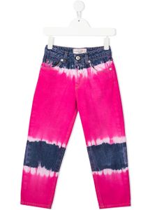 Alberta Ferretti Kids jean droit à effet tie-dye - Rose