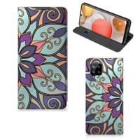 Samsung Galaxy A42 Smart Cover Purple Flower