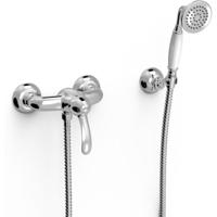 Douchekraan Tres Clasic | Opbouw | Mengkraan | 1-weg | hoh 15 cm | 1-hendel | Vintage | Chroom