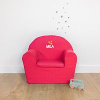 Kinderfauteuil met naam bedrukken - Roze Kinderfauteuil met naam bedrukken - Roze